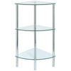 GLASS CORNER SHELF UNIT DISPLAY/BATHROOM/HALL/END/LAMP/COFFEE TABLE HOME STORAGE