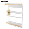 Kitchen Organiser Rack Fridge Magnetic Paper Towel Holder With Hooks Multi use