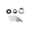 Round Shower Kit Twin Head Chrome Adjust Riser Rail Chrome Finish Set.