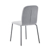 2 pcs Grey Fabirc Dining Chairs Kitchen Dining Room Chairs Modern Metal Legs