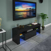 Modern TV Cabinet Sideboard Storage Cupboards 2 Drawers 1 Doors RGB LED Lights