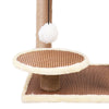 Cat Tree Activity Center Kitten Climbing Tower Grey Scratching Post Plush Basket