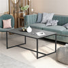 High Gloss Grey Coffee Table Modern Rectangular Sofa Side Table Center Tea Table