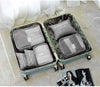 6pcs Packing Cubes Luggage Storage Organiser Travel Compression Suitcase Bag A+