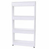 4 Tier Kitchen Slim Storage Cart Slide Out Rolling Stand Shelf With Wheels