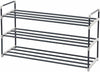 3 Tier Shoe Rack Metal Storage Organiser Shelf Unit 15 Pairs Entryway Hallway