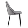 2/4/6 Modern Slope Dining Chairs Velvet Seat Metal Legs Home Kichen Chair Set UK