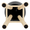 Luxury Padded Footstool Wooden Leg/No Ottoman Pouffe Stool Kids Child Chair Seat