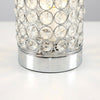 Modern Touch Table Lamp 23cm Genuine Crystal Dimmer Chrome Lounge Light Home