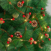 LED Garland Christmas Pinecone Berry String Fairy Light Mantel Xmas Tree Hanging