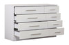 White High Gloss 8 Drawer Sideboard / Cupboard / Buffet Solo / Chest of Drawers