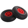 2 X 10" Pneumatic Sack Truck Trolley Wheel Barrow Tyre Tyres Wheels 3/3.5-4.0