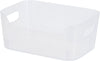 Clear Plastic Storage Basket Box Handy Home Kitchen Office School Organiser Tidy