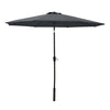 Round Garden Parasol 2.5M 2.7M 3M Sun Shade Patio Umbrella W/ Crank Tilt