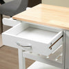White Rolling Kitchen Island Cabinet Buffet Wheels Drawer Trolley Serving Cart