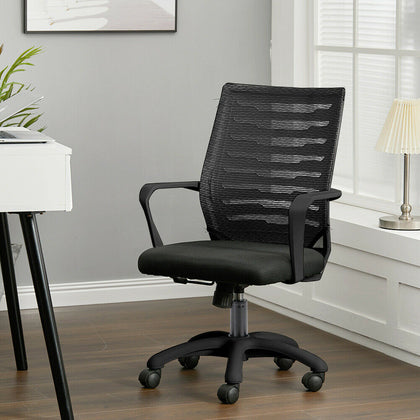 89-98cm Office Chair Mesh Fabric Swivel Desk Chair Home Study Chair with Wheels