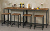 120*60*90cm Bar Table Industrial Table Dining Table With Metal Frame for Kitchen