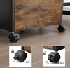 Industrial Filing Cabinet Office Storage Desk Unit Vintage Rustic Wheels Drawers