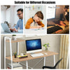 Computer Desk 2-in-1 Bookshelf PC Workstation Laptop Table with 4 Tiers Storage
