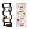 Panana 6 Tier S Shape Book Shelf CD/DVD Shelves Office Display Storage Unit