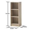 3 Tier Medium Narrow Bookcase Shelving Unit Living Room Office Sonoma Oak