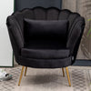 Velvet Oyster Scallop Shell Tub Chair Seat Armchair Wing Back Sofa Cafe Bedroom