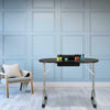 Manicure Table Foldable Portable Mobile Nail Art Beauty Salon Desk w/ Bag Black