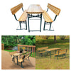 Wood Metal Picnic Table Bench Set Furniture Garden Outdoor Patio Desk Chair Seat