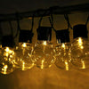 100-20LED SOLAR POWERED RETRO BULB STRING LIGHT GARDEN OUTDOOR FAIRY SUMMER LAMP
