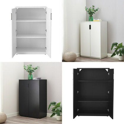 Office Filing Cabinet 3 Shelves Storage Side Cabinet with Doors Filing Cupboard