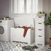 Mondeer White Storage Chest w/ Lid Large Capacity Multi-Purpose Organiser White