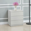 3 Drawers Cabinet Chest of Drawers Side End Table Wood White Living Room