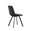 Pair of Grey PU/ Faux Leather Dining Chairs Padded Kitchen Restaurant Chairs