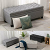 Large Chesterfield Storage Ottoman Bench Box Widnow Seat Stool Bedroom Footstool