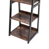 Tall Bookshelf Ladder Shelf Bookcase Industrial Storage Display Shelving Stand