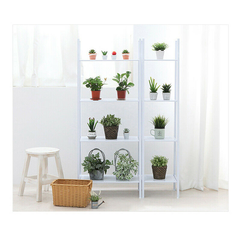 4Tier Retro Corner Ladder Shelf Book Shelves Display Stand Storage Shelving Unit