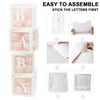 4pcs Baby Box Wedding Baby Shower Balloon Box Transparent Birthday Party Decor