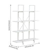 4 Tiers Industrial Bookcase Bookshelf Display Unit Storage Unit Living Room Home