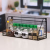 Vintage Industrial Wall Shelf Metal Wire Wood Rack Storage Display Unit UK