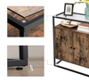 Small Glass Cabinet Industrial Storage Cupboard Display Vintage Unit Door Shelf