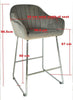High Quality Design Velvet / Chrome Breakfast Bar Stool Bar Kitchen Chair 95cm