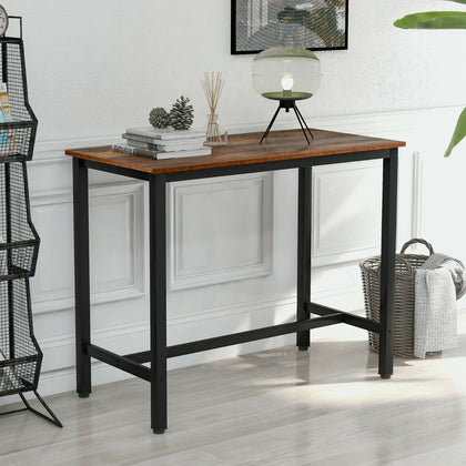 Bar Table Industrial Table Dining Table With Metal Frame for Kitchen 120*60*90cm