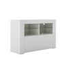 100cm Modern TV Unit Cabinet Stand Sideboard White High Gloss Front & Matt Body