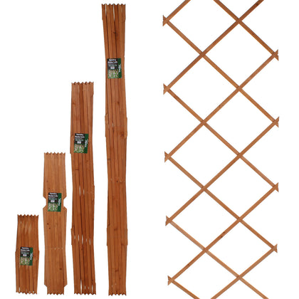 6FT EXPANDING WOODEN TRELLIS FENCE PANEL CLIMBING PLANTS GARDEN FLOWERS GROWING