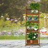 New 4 Tier Wooden Ladder Folding Book Shelf Stand Plant Flower Display Shelving