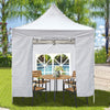 2m/3m Gazebo Marquee Heavy Duty Garden Tent Showerproof Full Side Curtains Party