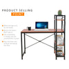 Wood Computer Desk with 4 Tier Shelves Modern PC Laptop Study Table Home Office
