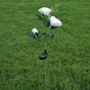 3 LED Solar Power Rose Flower Stake Lights Outdoor Garden Path Luminous Lamps