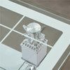 Rectangle Glass Coffee Table with Stroage Modern Living Room Furniture Chrome