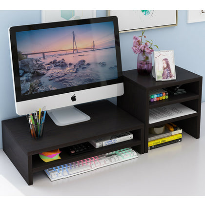 Desktop PC Laptop Monitor Stand Computer Screen Riser Home Office Storage Shelf